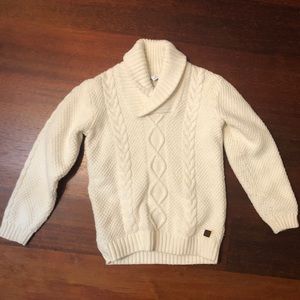 Janie & Jack boys’ ivory/white cable sweater
